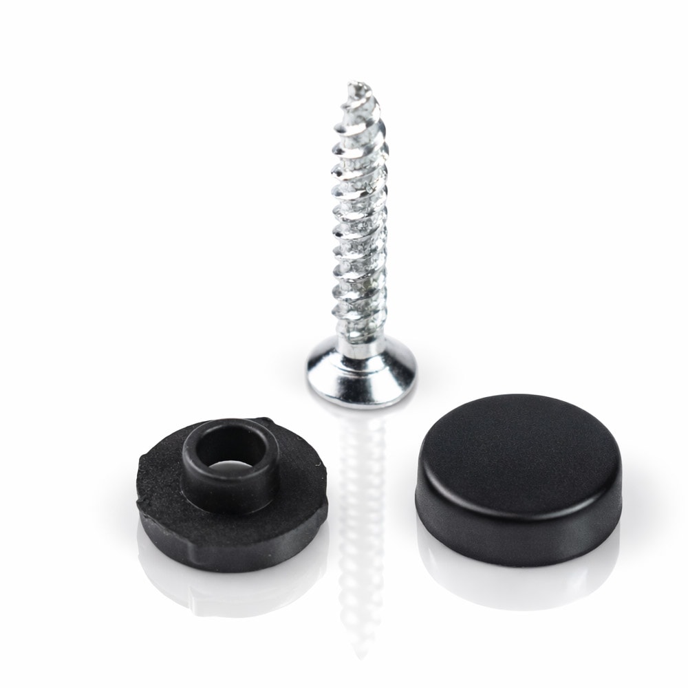 Acabamento Para Parafuso Cabeça Chata Preto 12x22mm