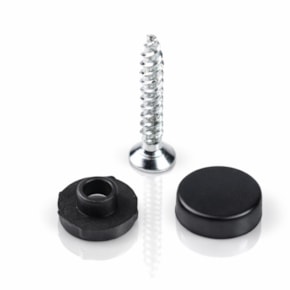 Acabamento Para Parafuso Cabeça Chata Preto 12x22mm
