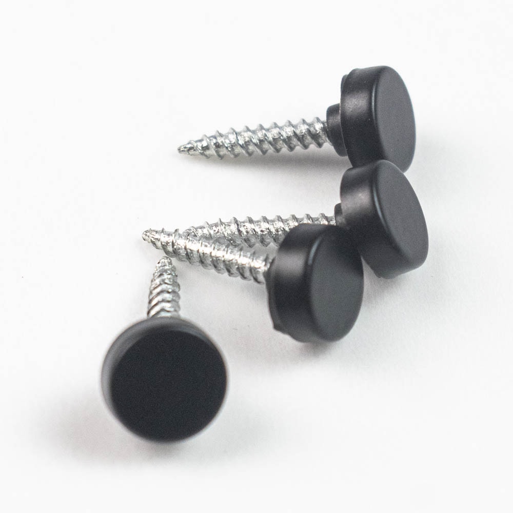 Acabamento Para Parafuso Cabeça Chata Preto 12x22mm