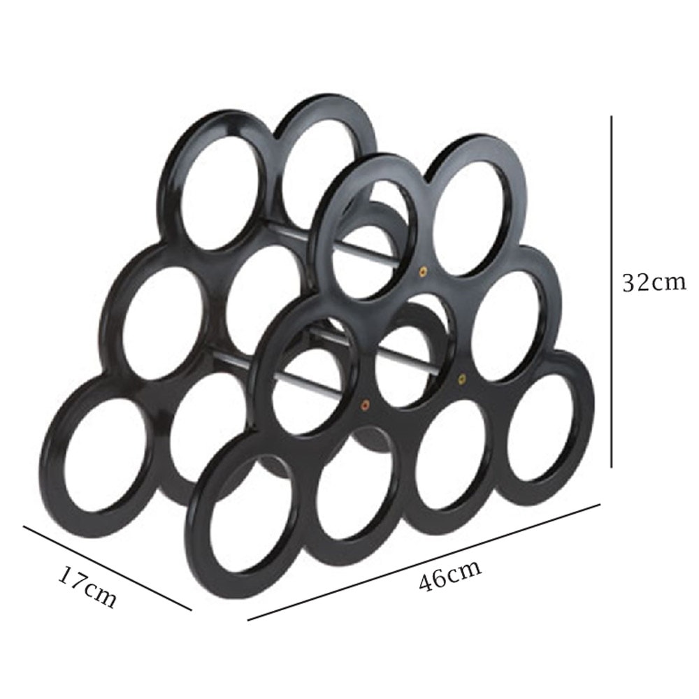 Adega em Acrílico Preto para 9 Garrafas Adega em Acrílico Preto para 9 Garrafas