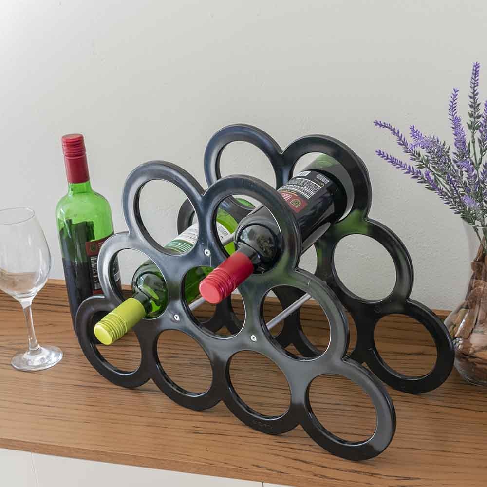 Adega em Acrílico Preto para 9 Garrafas Adega em Acrílico Preto para 9 Garrafas