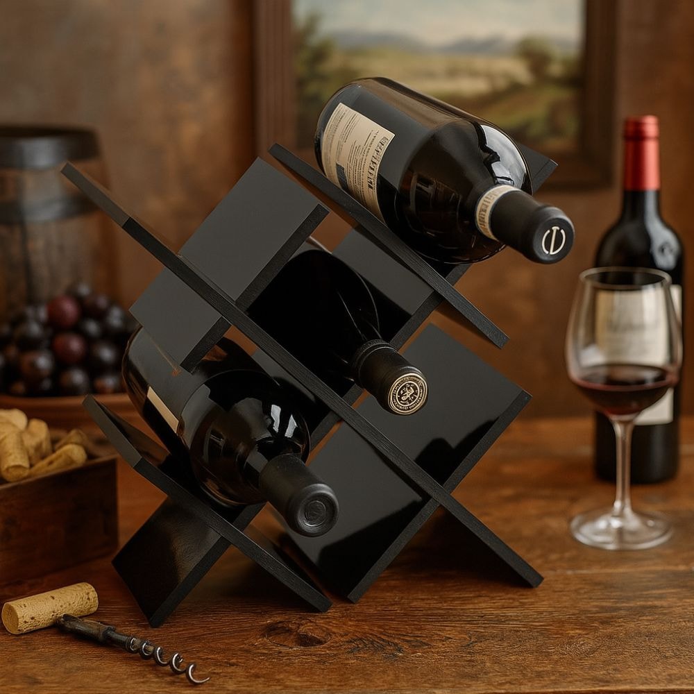 Adega em Acrílico Preto para Vinhos