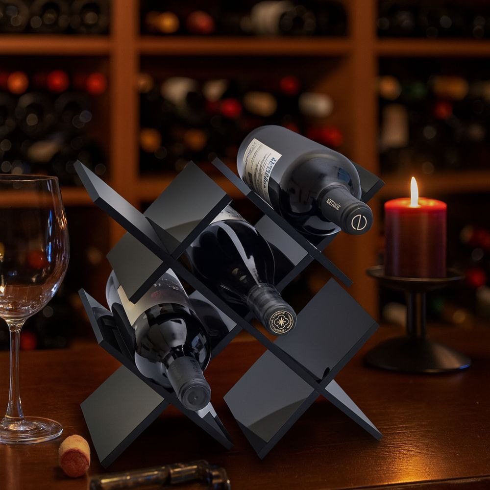 Adega em Acrílico Preto para Vinhos Adega em Acrílico Preto para Vinhos