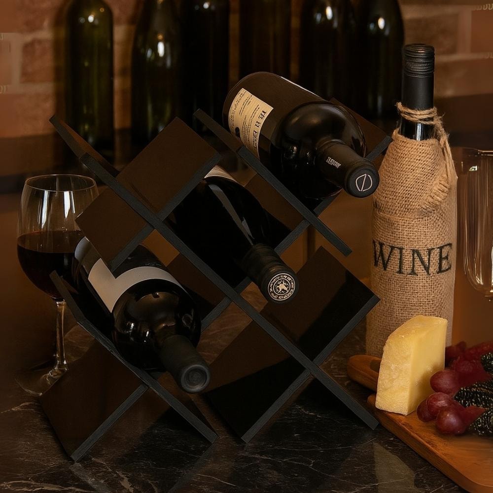 Adega em Acrílico Preto para Vinhos