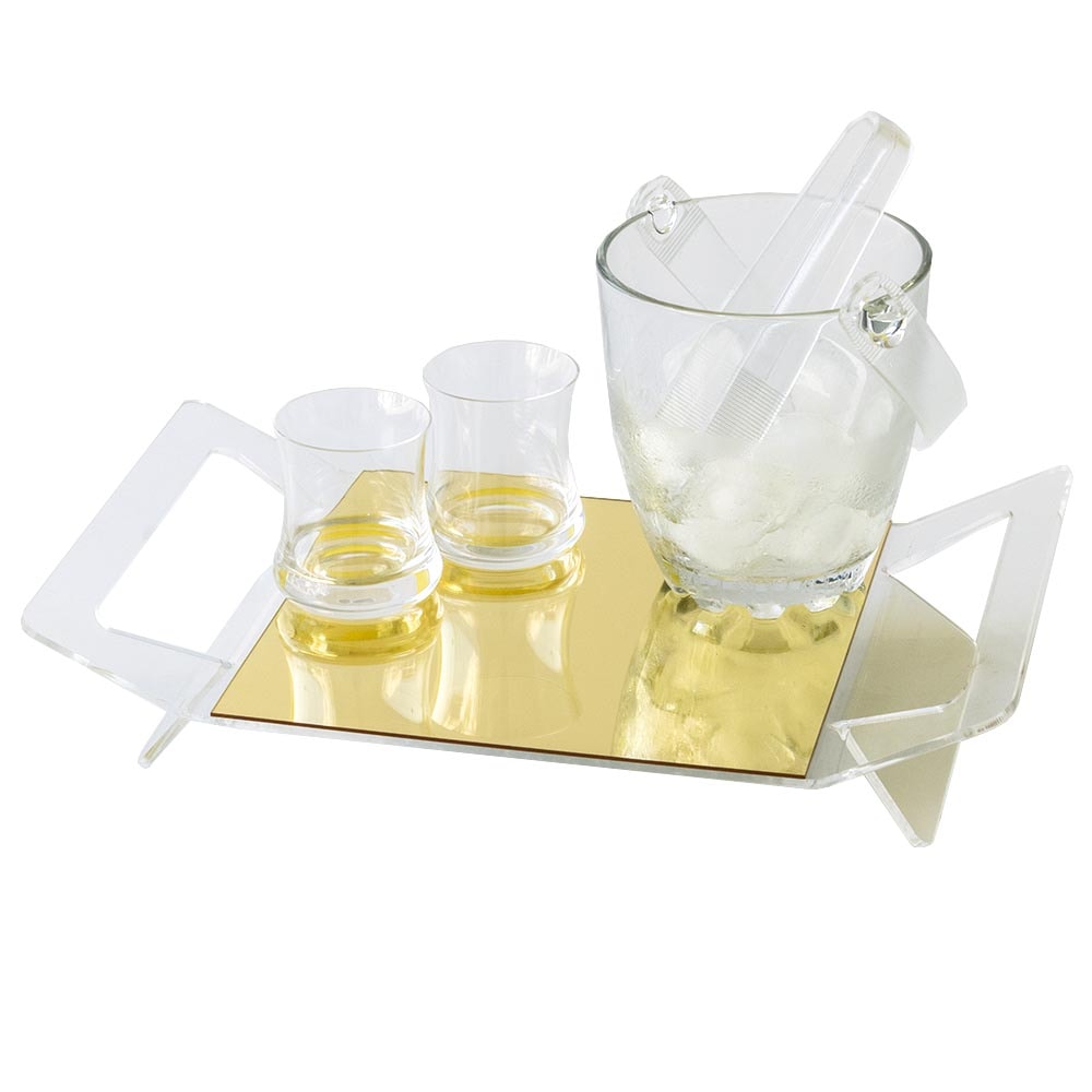 Bandeja em Acrílico Cristal Espelhado Bandeja em Acrílico Cristal Espelhado