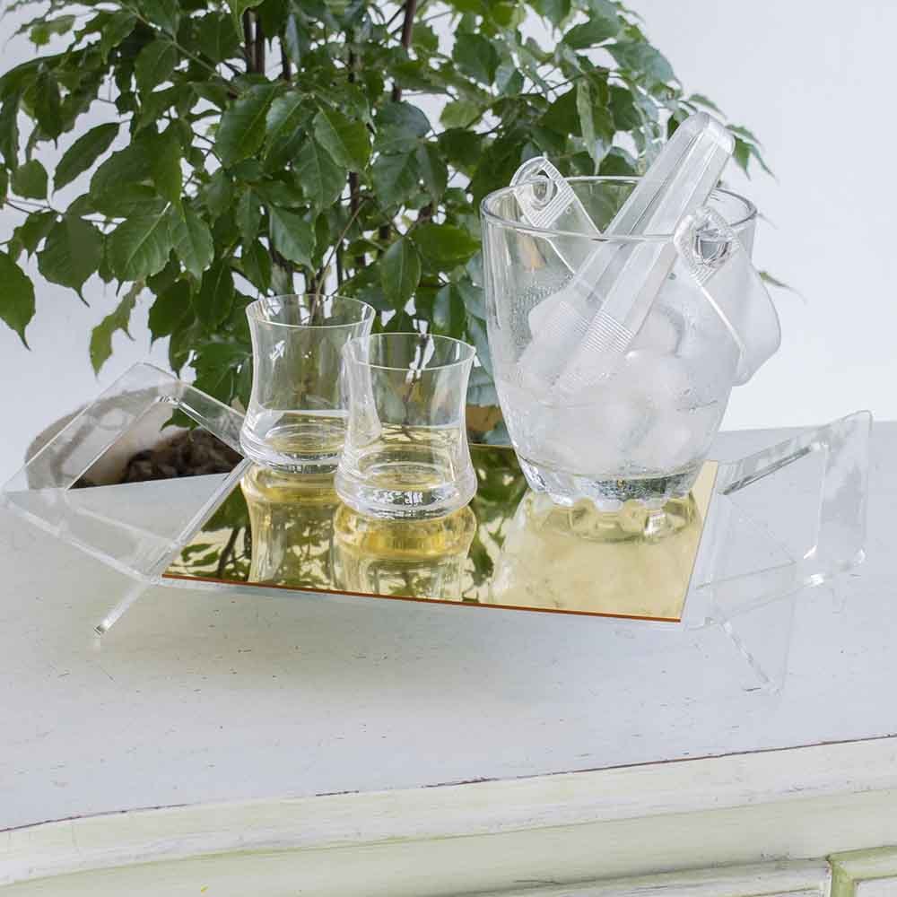 Bandeja em Acrílico Cristal Espelhado Bandeja em Acrílico Cristal Espelhado