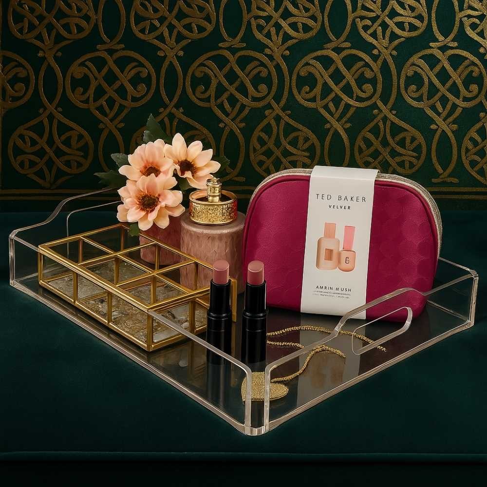 Bandeja em Acrílico para Cosméticos e Maquiagens Bandeja em Acrílico para Cosméticos e Maquiagens