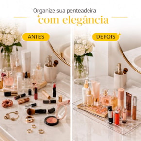 Bandeja Organizadora Multiuso em Acrílico Transparente