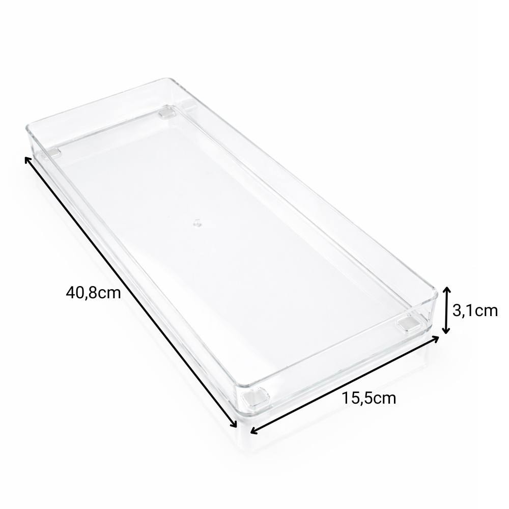 Bandeja Organizadora Multiuso em Acrílico Transparente