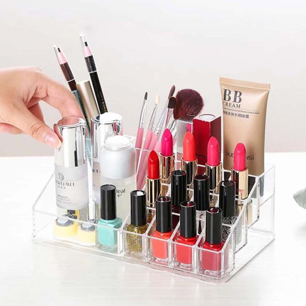 Bandeja para Maquiagem Com Porta Batom Bandeja para Maquiagem Com Porta Batom