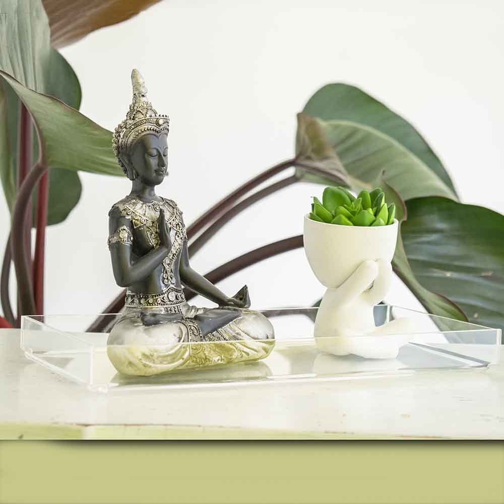 Bandeja Retangular em Acrílico Transparente Bandeja Retangular em Acrílico Transparente