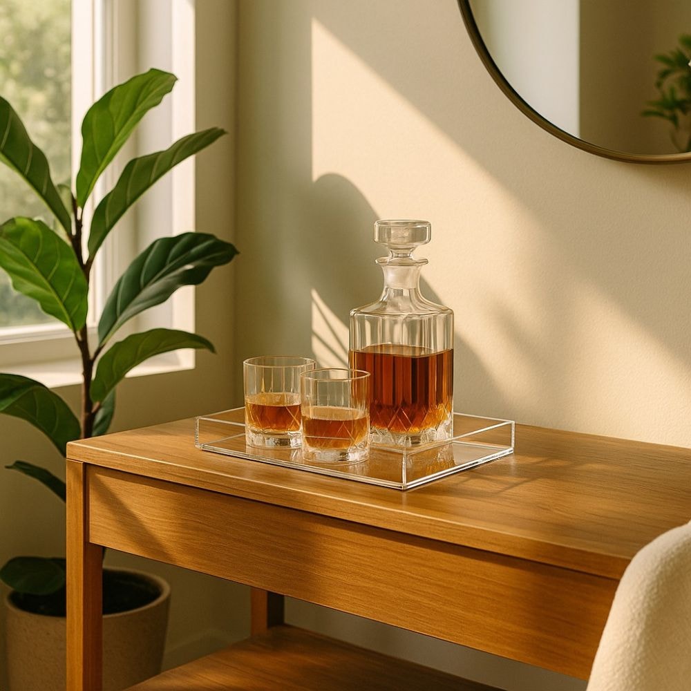 Bandeja Retangular em Acrílico Transparente Bandeja Retangular em Acrílico Transparente