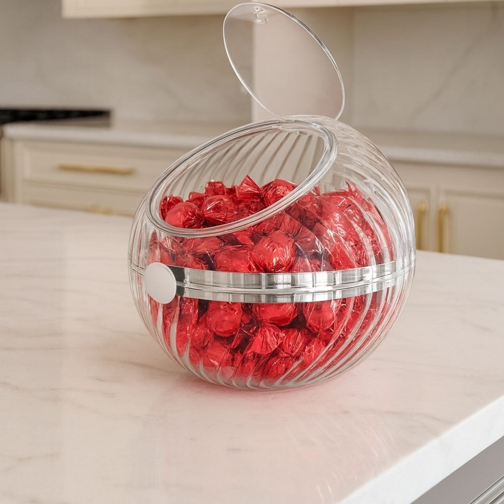 Bomboniere em Acrílico Redonda com Tampa