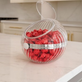 Bomboniere em Acrílico Redonda com Tampa