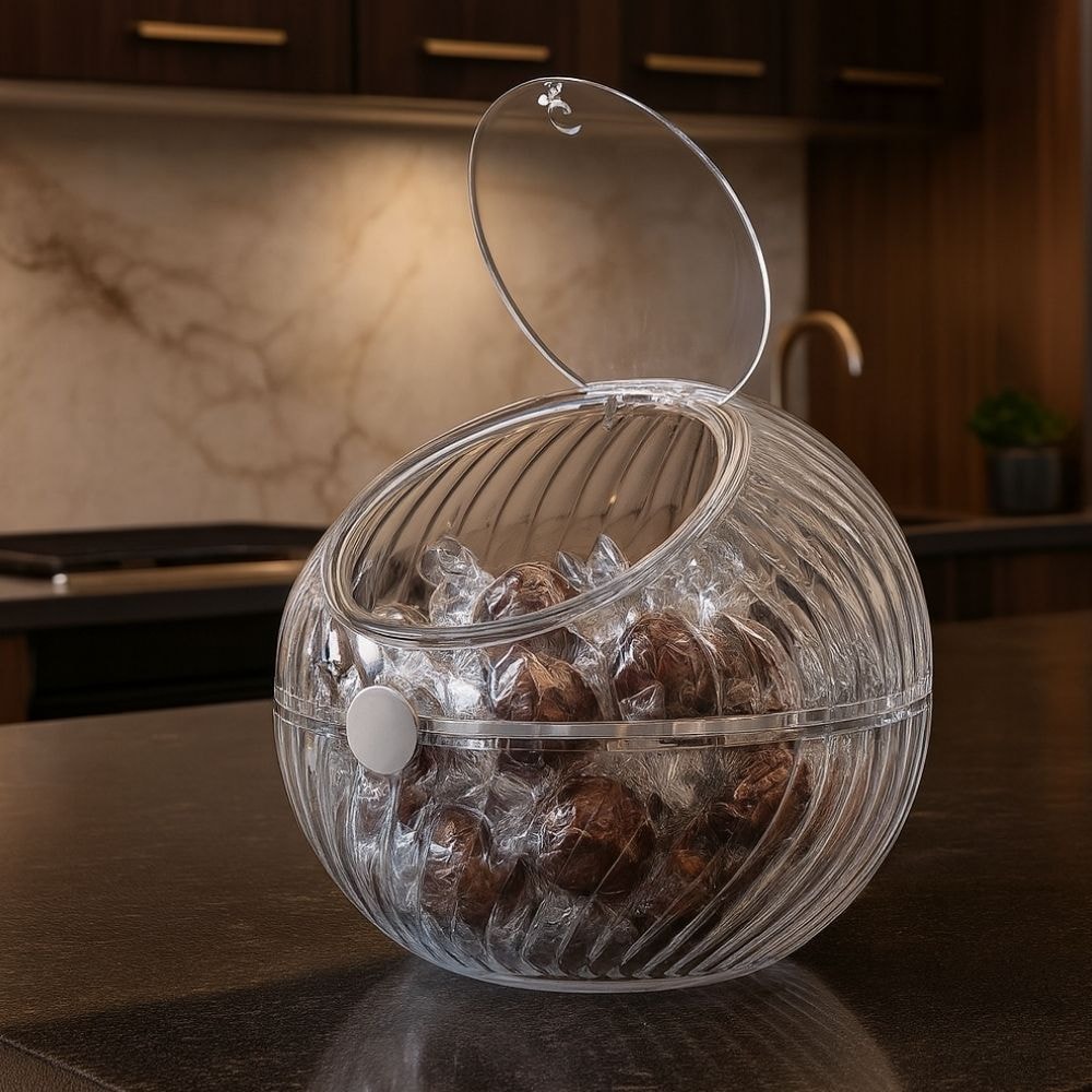 Bomboniere em Acrílico Redonda com Tampa