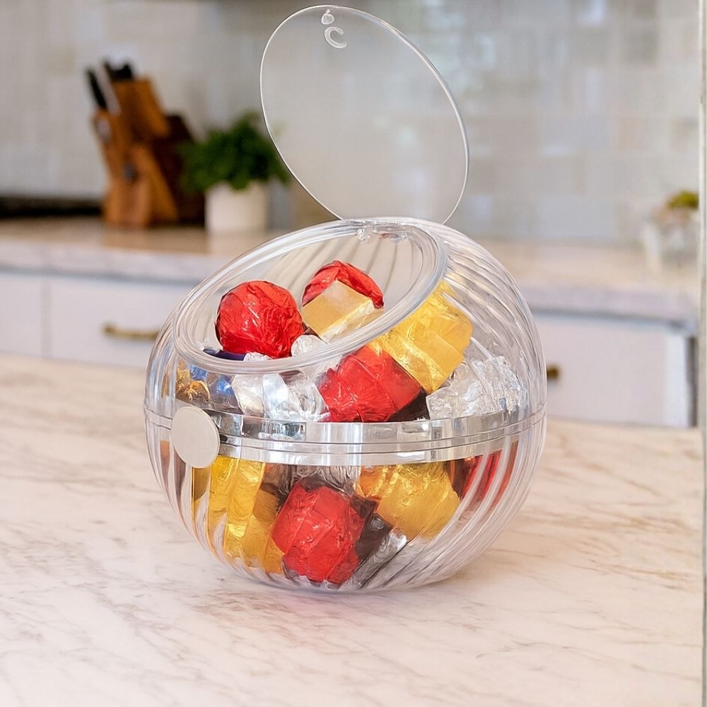 Bomboniere em Acrílico Redonda com Tampa