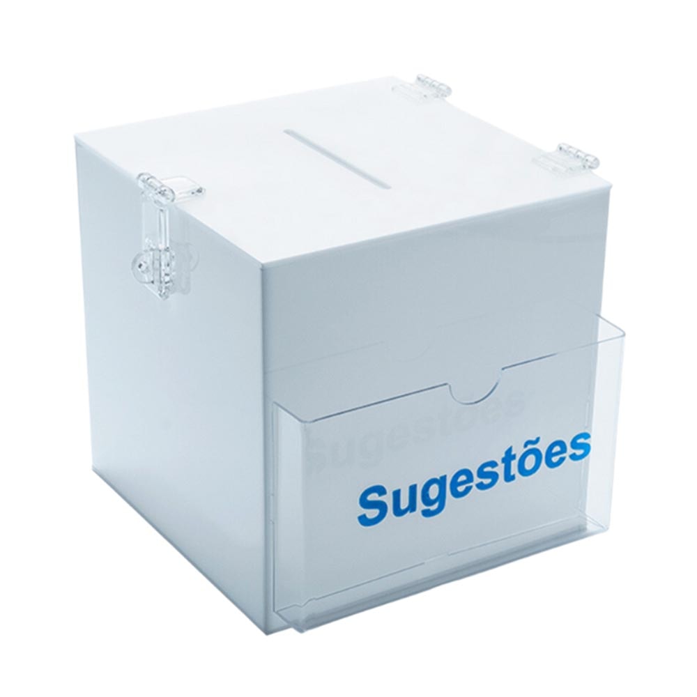 Caixa de Sugestão em Acrílico 20x20cm Caixa de Sugestão em Acrílico 20x20cm