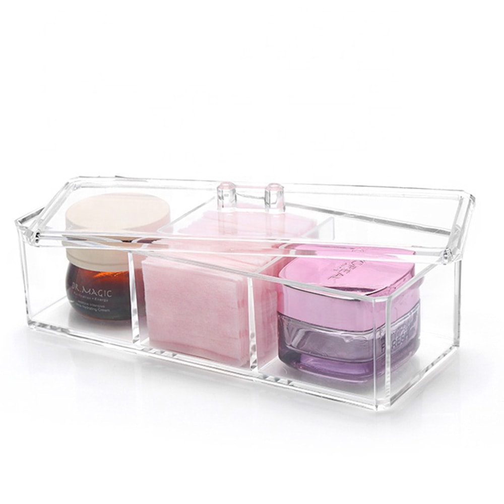 Caixa em Acrílico Organizadora com 3 divisórias Caixa em Acrílico Organizadora com 3 divisórias
