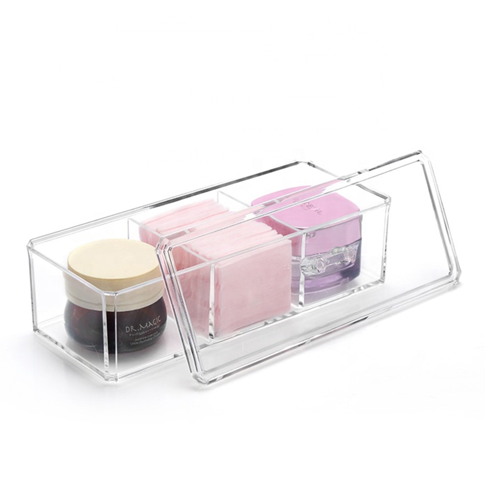 Caixa em Acrílico Organizadora com 3 divisórias Caixa em Acrílico Organizadora com 3 divisórias