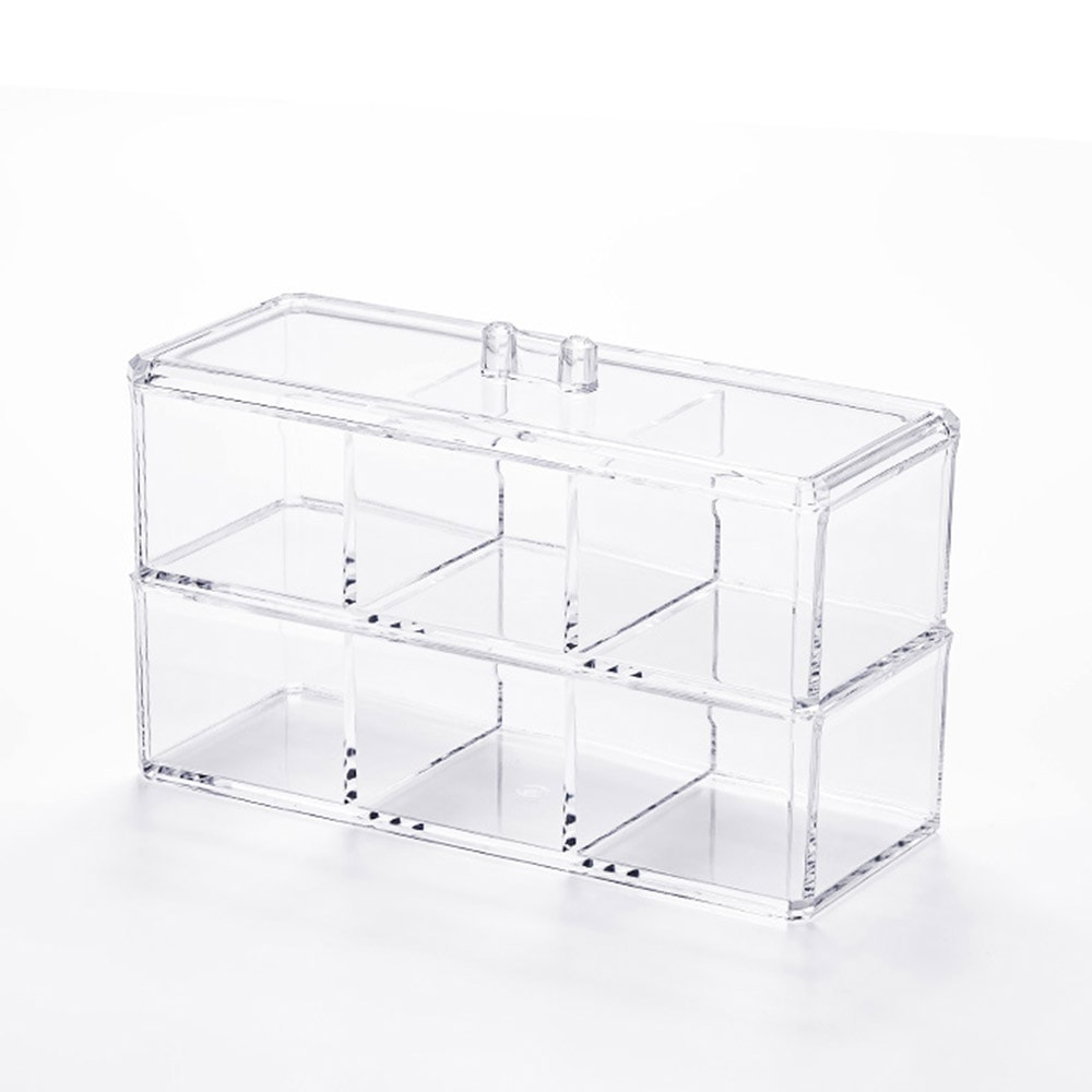 Caixa em Acrílico Organizadora Dupla com 6 Divisórias Caixa em Acrílico Organizadora Dupla com 6 Divisórias