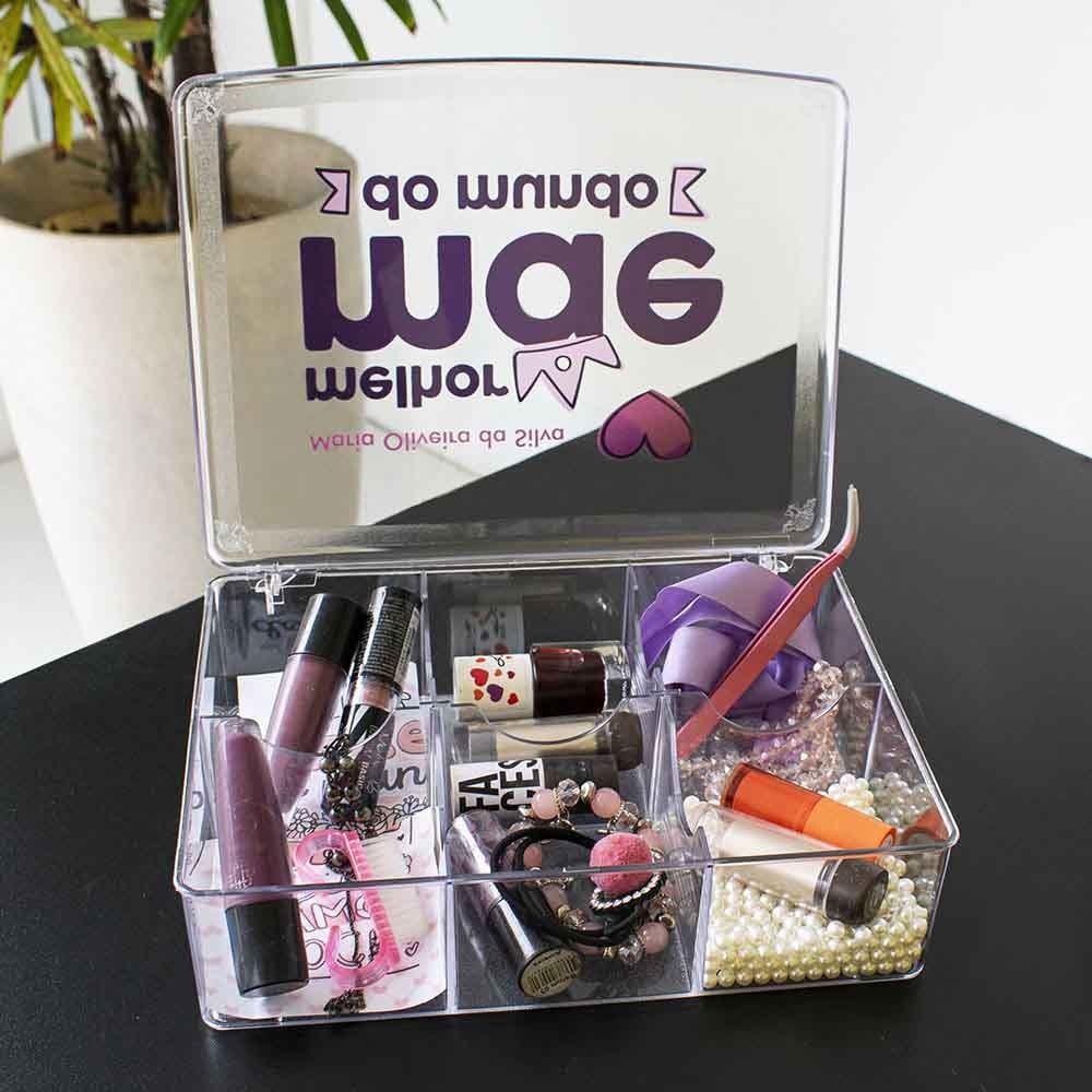 Caixa Organizadora em Acrílico Para Mãe Caixa Organizadora em Acrílico Para Mãe