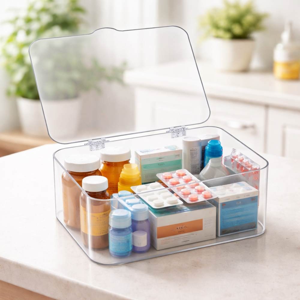 Caixa Organizadora Multiuso Acrílico com Tampa