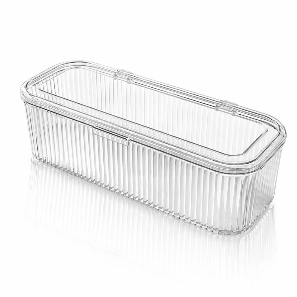 Caixa Organizadora Multiuso Lines com Tampa em Acrílico