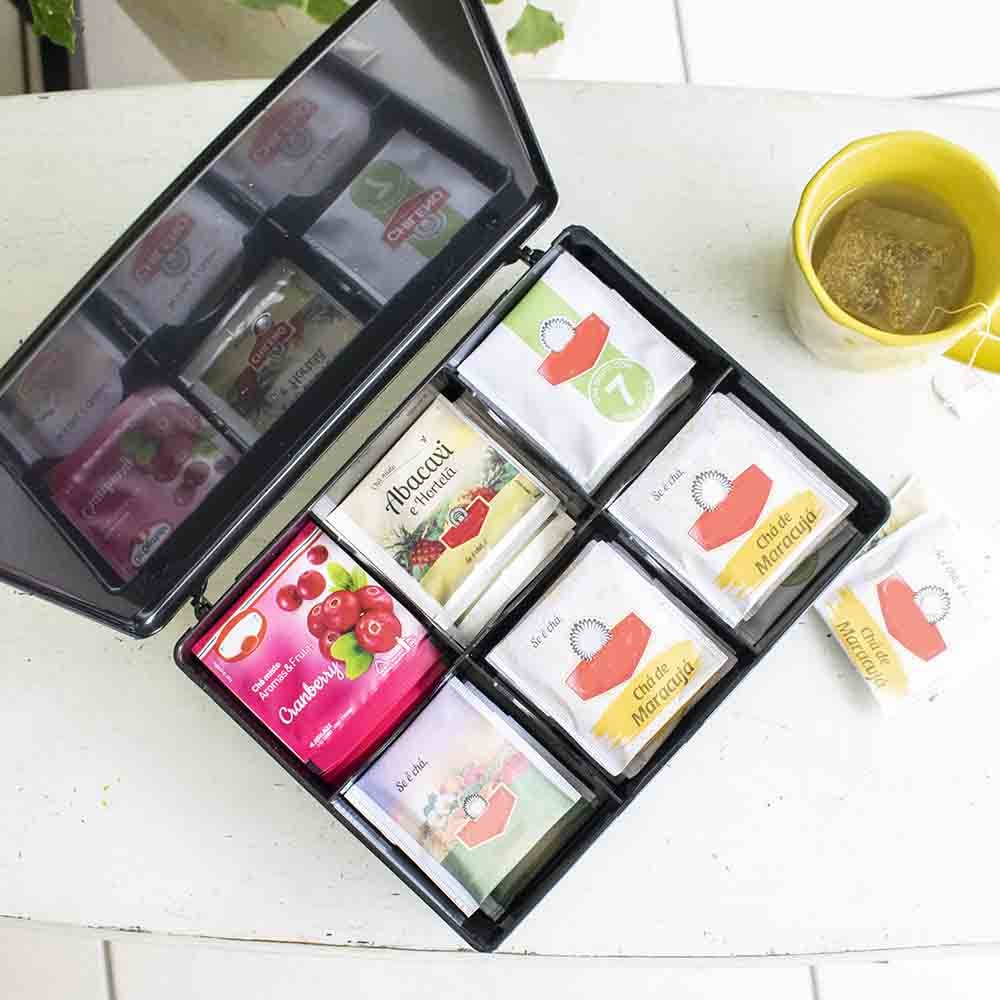 Caixa para Chá Black Piano Caixa para Chá Black Piano