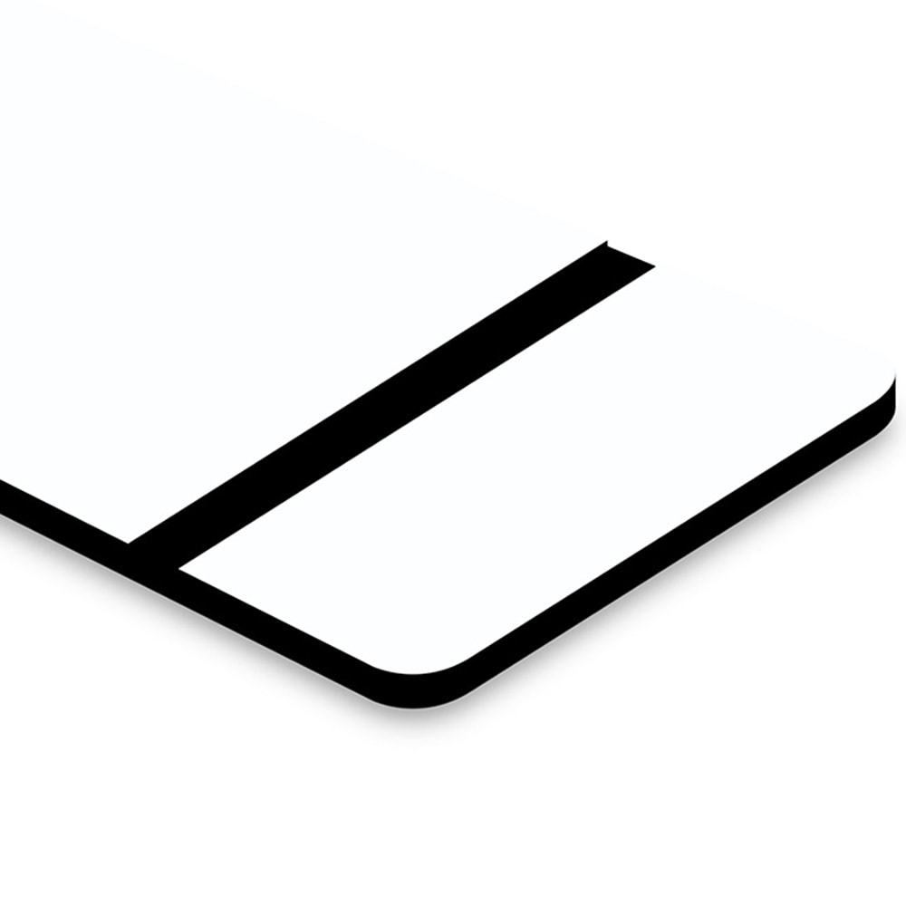 Chapa ABS Dupla Camada Branco/Preto - 610x600x1.5mm Chapa ABS Dupla Camada Branco/Preto - 610x600x1.5mm