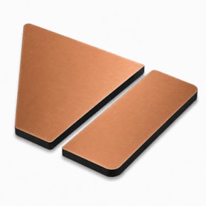 Chapa ABS Dupla Camada Escovado Bronze/Preto - 300x300x1.5mm