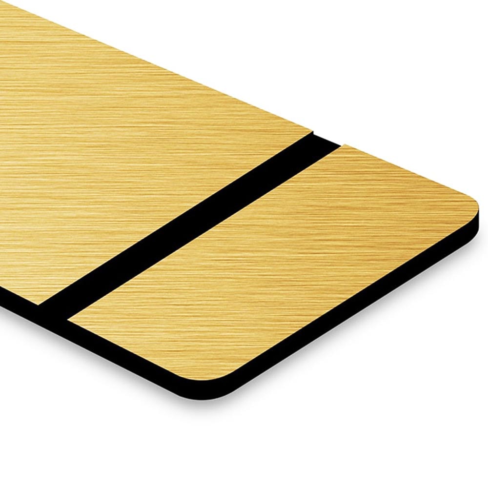 Chapa ABS Dupla Camada Escovado Dourado/Preto - 610x300x1.5mm Chapa ABS Dupla Camada Escovado Dourado/Preto - 610x300x1.5mm