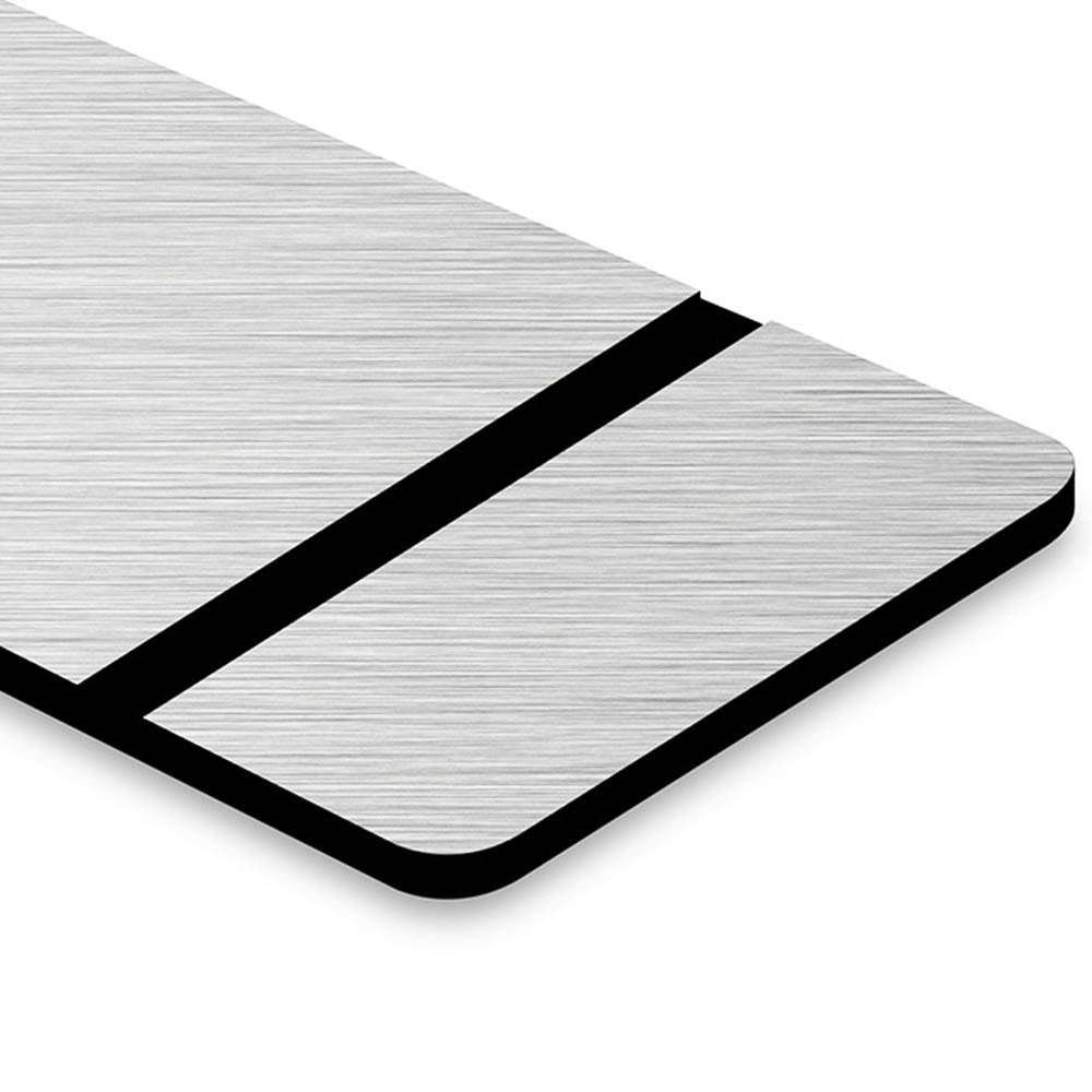 Chapa ABS Dupla Camada Escovado Prata/Preto - 300x300x1.5mm Chapa ABS Dupla Camada Escovado Prata/Preto - 300x300x1.5mm