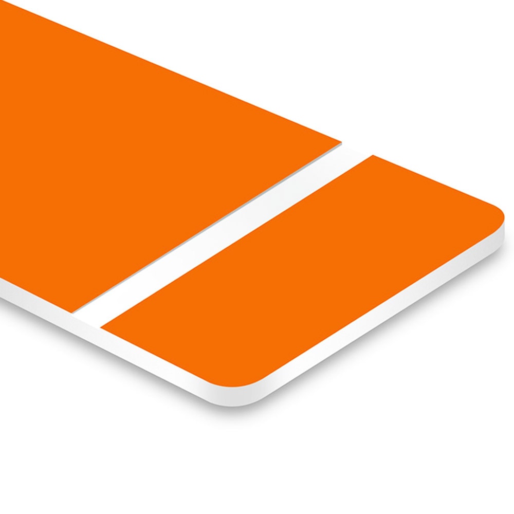 Chapa ABS Dupla Camada Laranja/Branco - 610x400x1.5mm - Acrílico Store