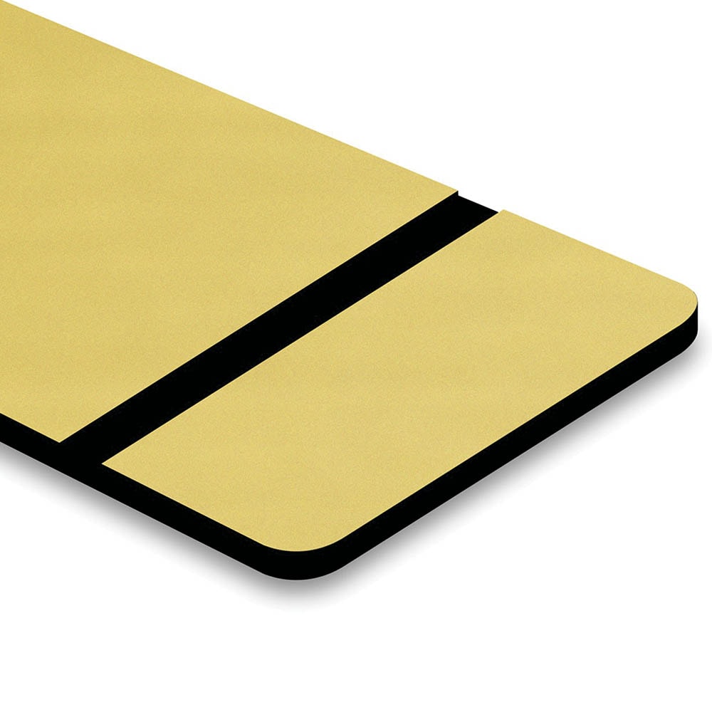 Chapa ABS Dupla Camada Ouro/Preto - 1220x610x1.5mm Chapa ABS Dupla Camada Ouro/Preto - 1220x610x1.5mm