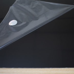 Chapa ABS Dupla Camada Preto/Branco - 610x300x1.5mm