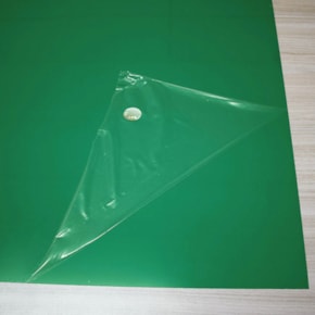 Chapa ABS Dupla Camada Verde/Branco - 610x600x1.5mm