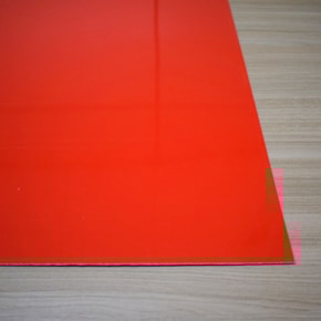Chapa ABS Dupla Camada Vermelho/Branco - 610x600x1.5mm