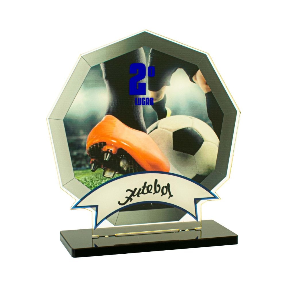 Conjunto de Troféus em Acrílico Competição de Futebol Conjunto de Troféus em Acrílico Competição de Futebol