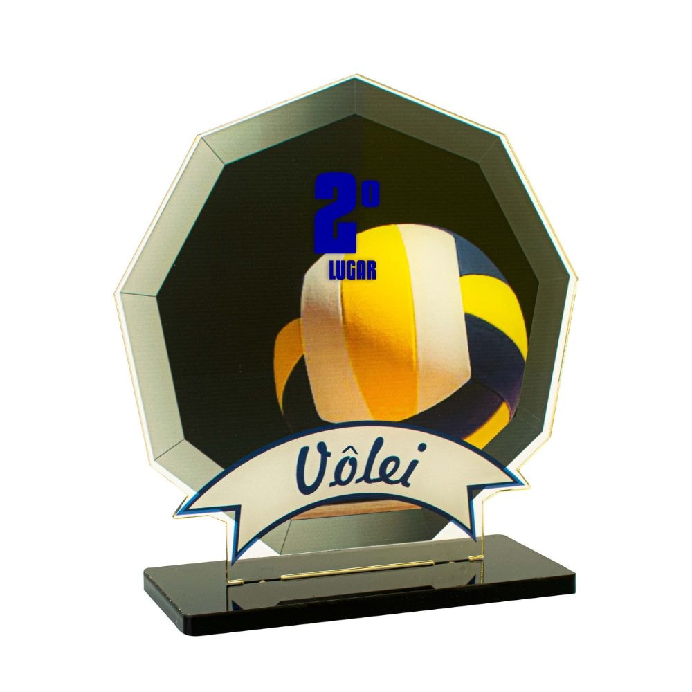 Conjunto de Troféus em Acrílico Competição de Vôlei Conjunto de Troféus em Acrílico Competição de Vôlei
