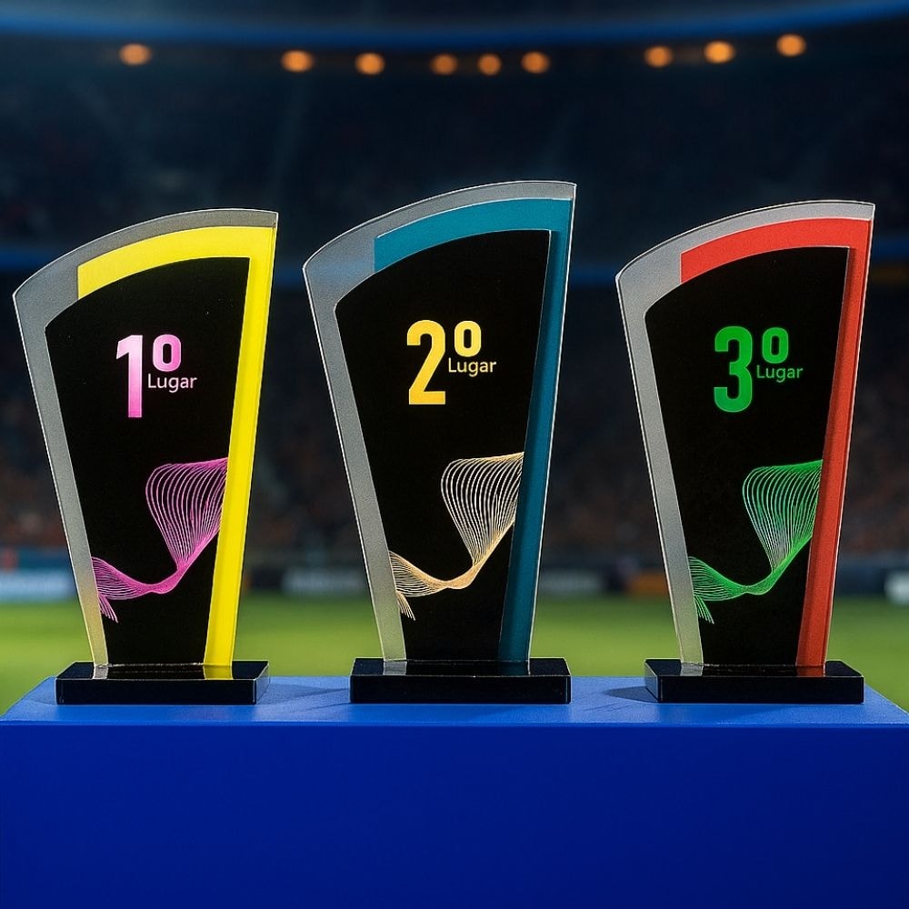 Conjunto de Troféus em Acrílico sem Personalização