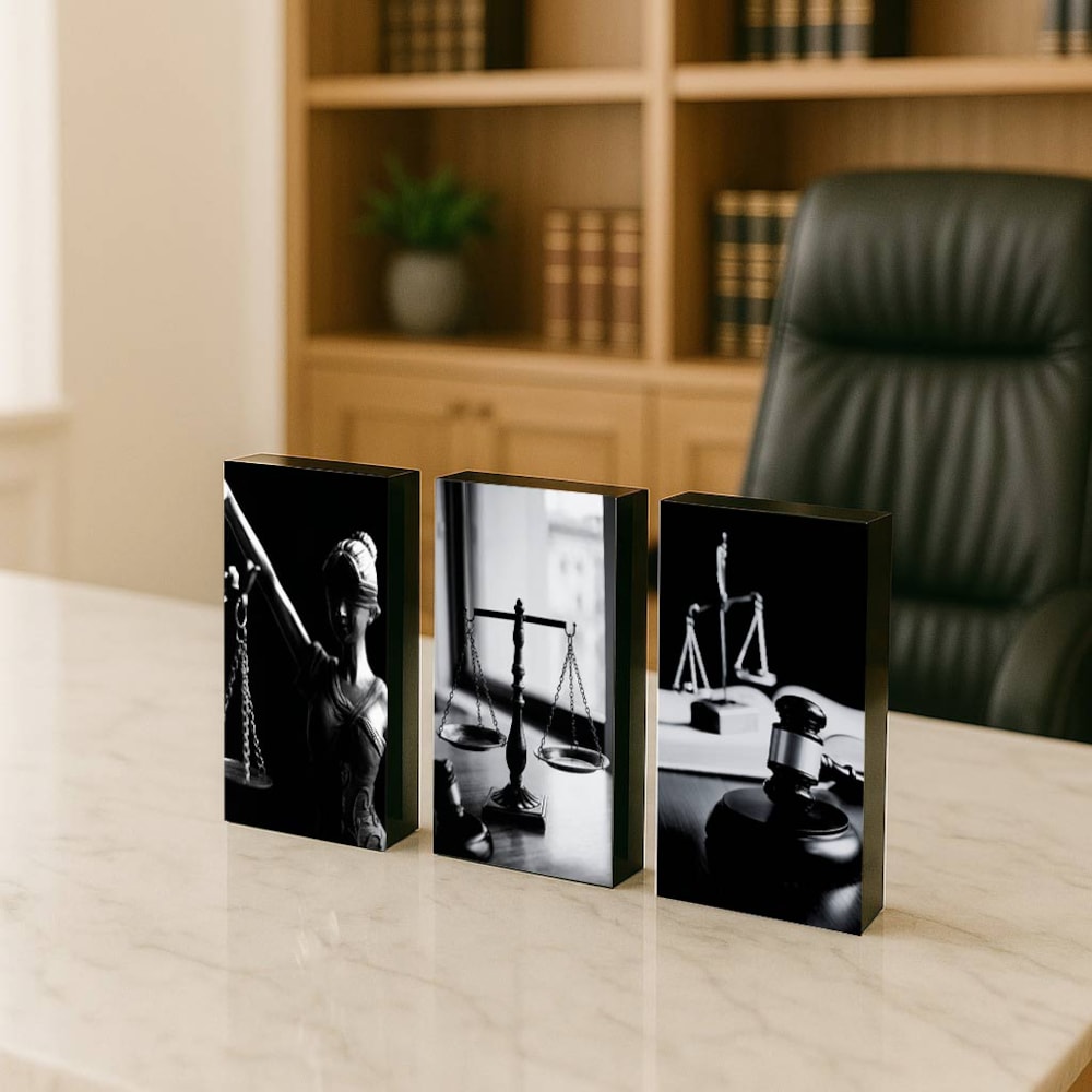 Conjunto Placas Decorativas Escritório Tríade Advocacia & Direito Conjunto Placas Decorativas Escritório Tríade Advocacia & Direito