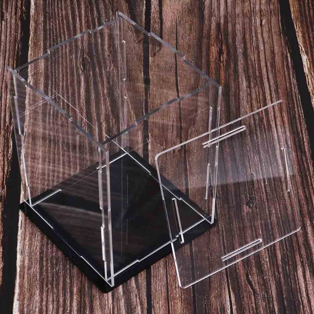 Cúpula Quadrada em Acrílico Cristal/Preto Cúpula Quadrada em Acrílico Cristal/Preto
