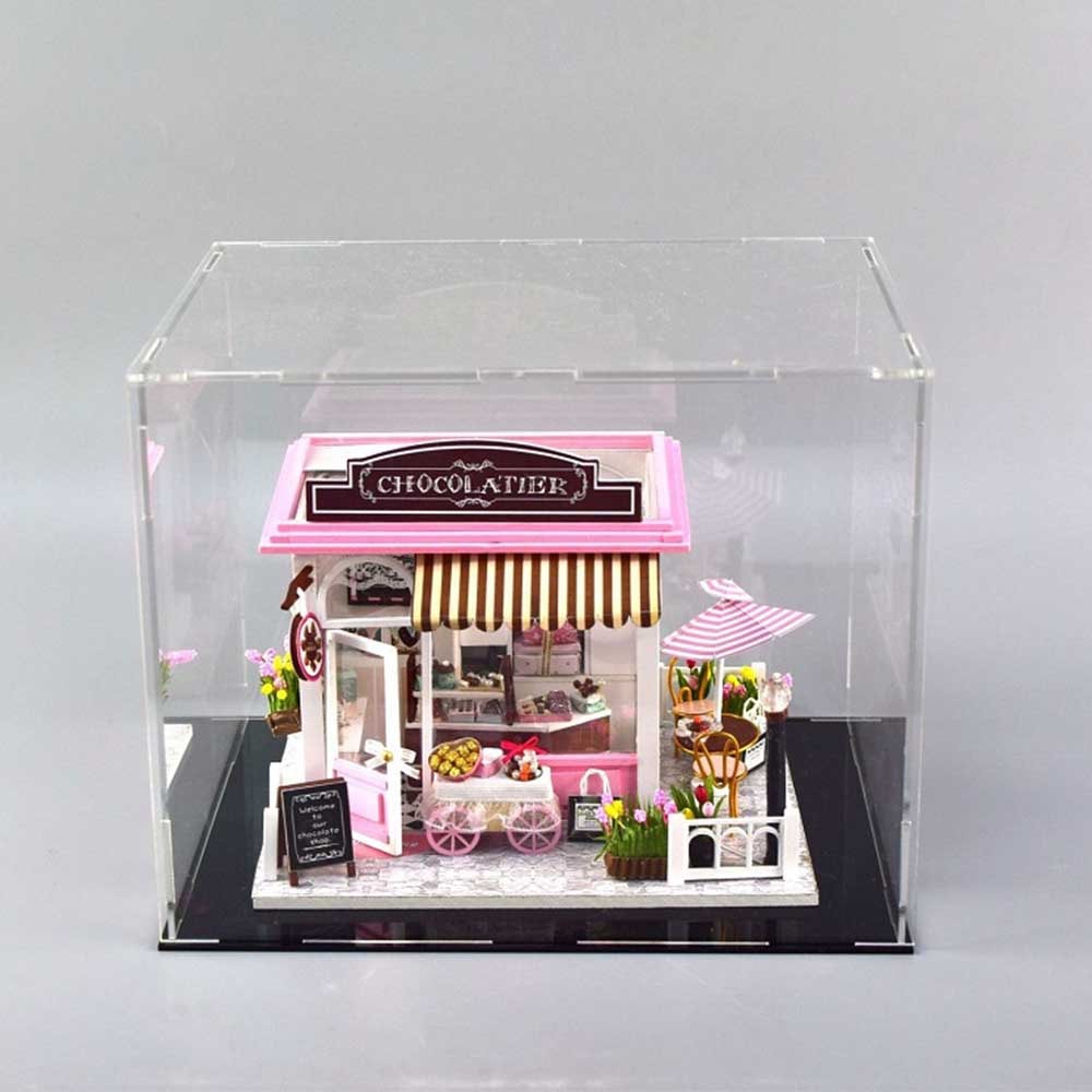 Cúpula Quadrada em Acrílico Cristal/Preto Cúpula Quadrada em Acrílico Cristal/Preto