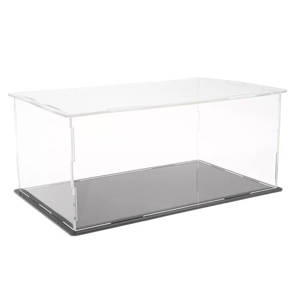 Cúpula Retangular em Acrílico Cristal/Preto Cúpula Retangular em Acrílico Cristal/Preto