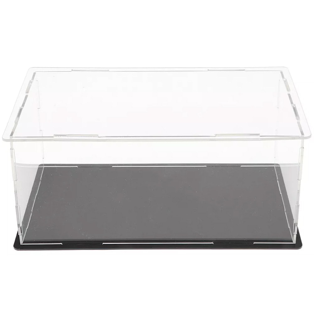 Cúpula Retangular em Acrílico Cristal/Preto Cúpula Retangular em Acrílico Cristal/Preto