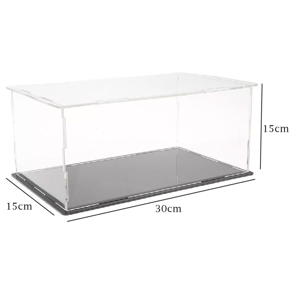 Cúpula Retangular em Acrílico Cristal/Preto Cúpula Retangular em Acrílico Cristal/Preto