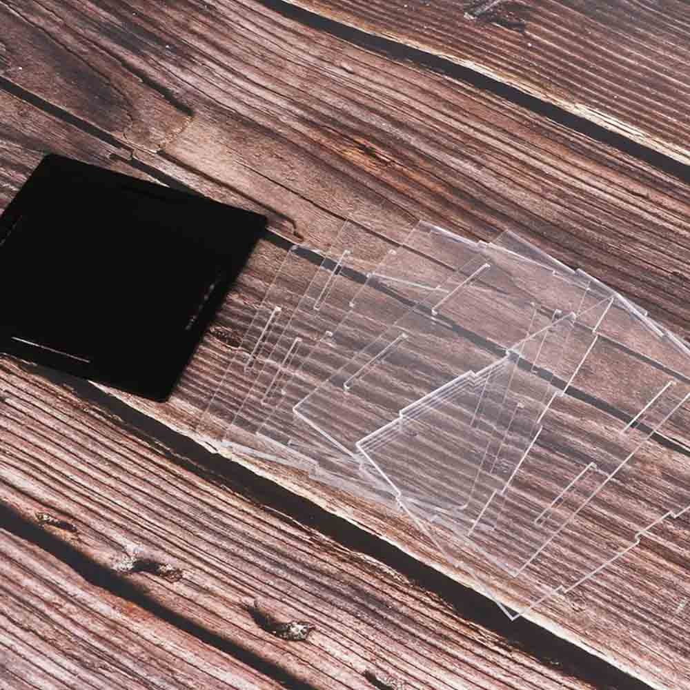 Cúpula Retangular em Acrílico Cristal/Preto Cúpula Retangular em Acrílico Cristal/Preto