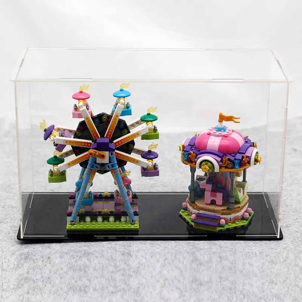 Cúpula Retangular em Acrílico Cristal/Preto Cúpula Retangular em Acrílico Cristal/Preto