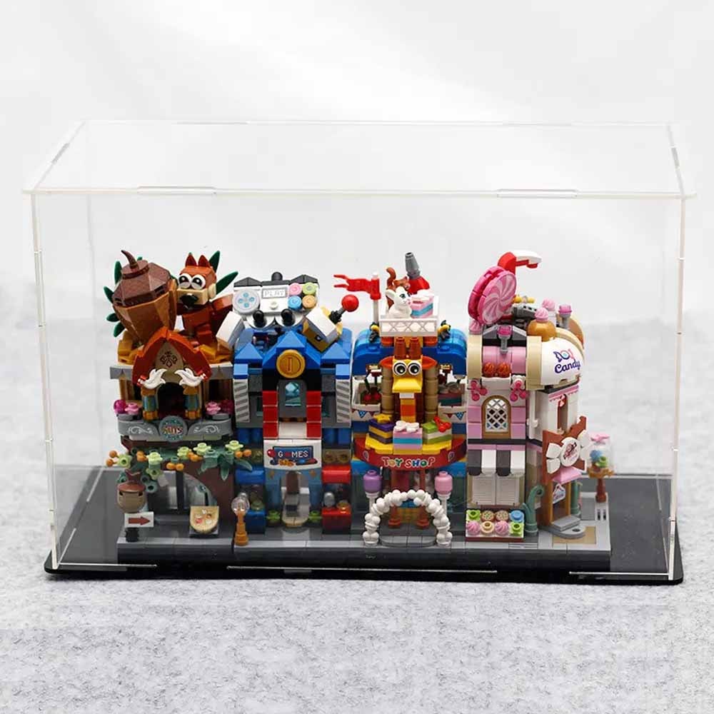 Cúpula Retangular em Acrílico Cristal/Preto Cúpula Retangular em Acrílico Cristal/Preto