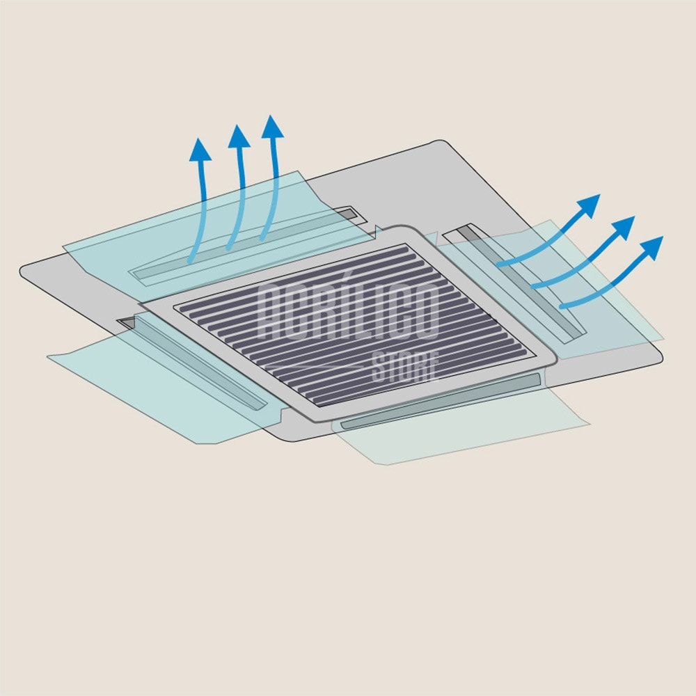Defletor para Ar Condicionado Cassete 45cm Defletor para Ar Condicionado Cassete 45cm